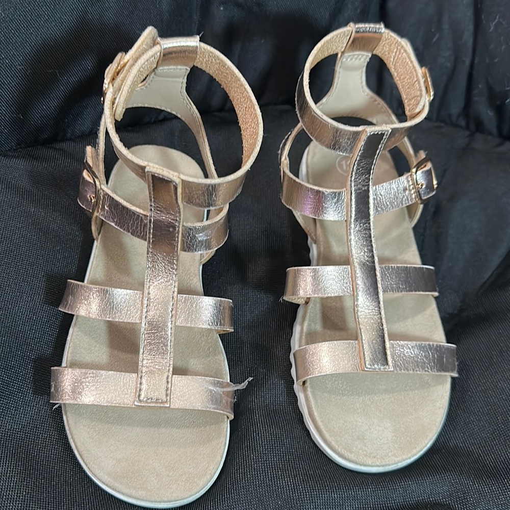 Cat & Jack Gladiator sandals Rose Gold. Size 12.Great Condition